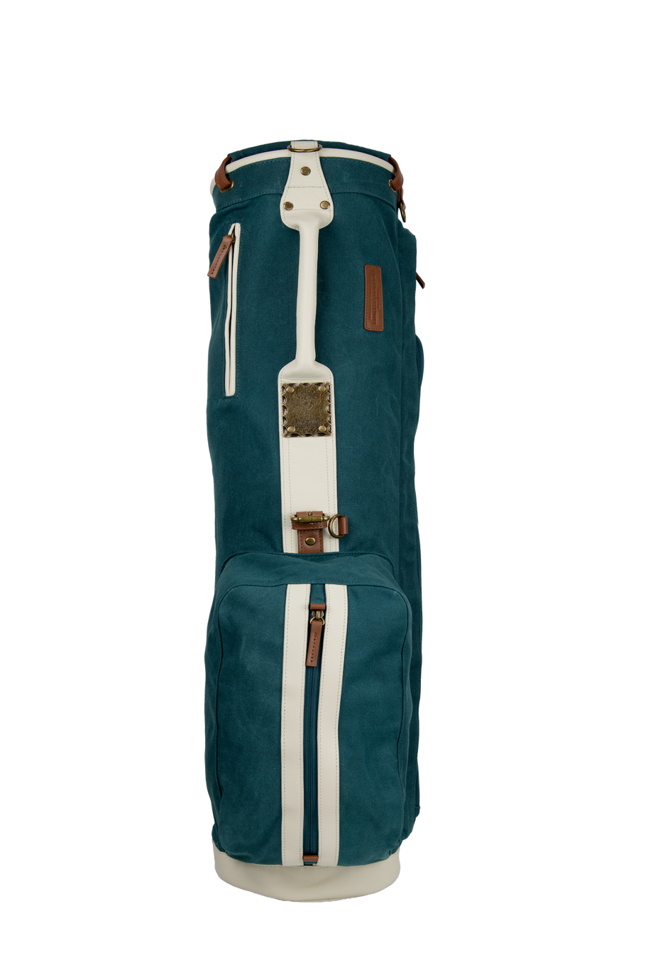 38 South Waxed Canvas/Leather Sunday Bag with Stay – A2Z Golf